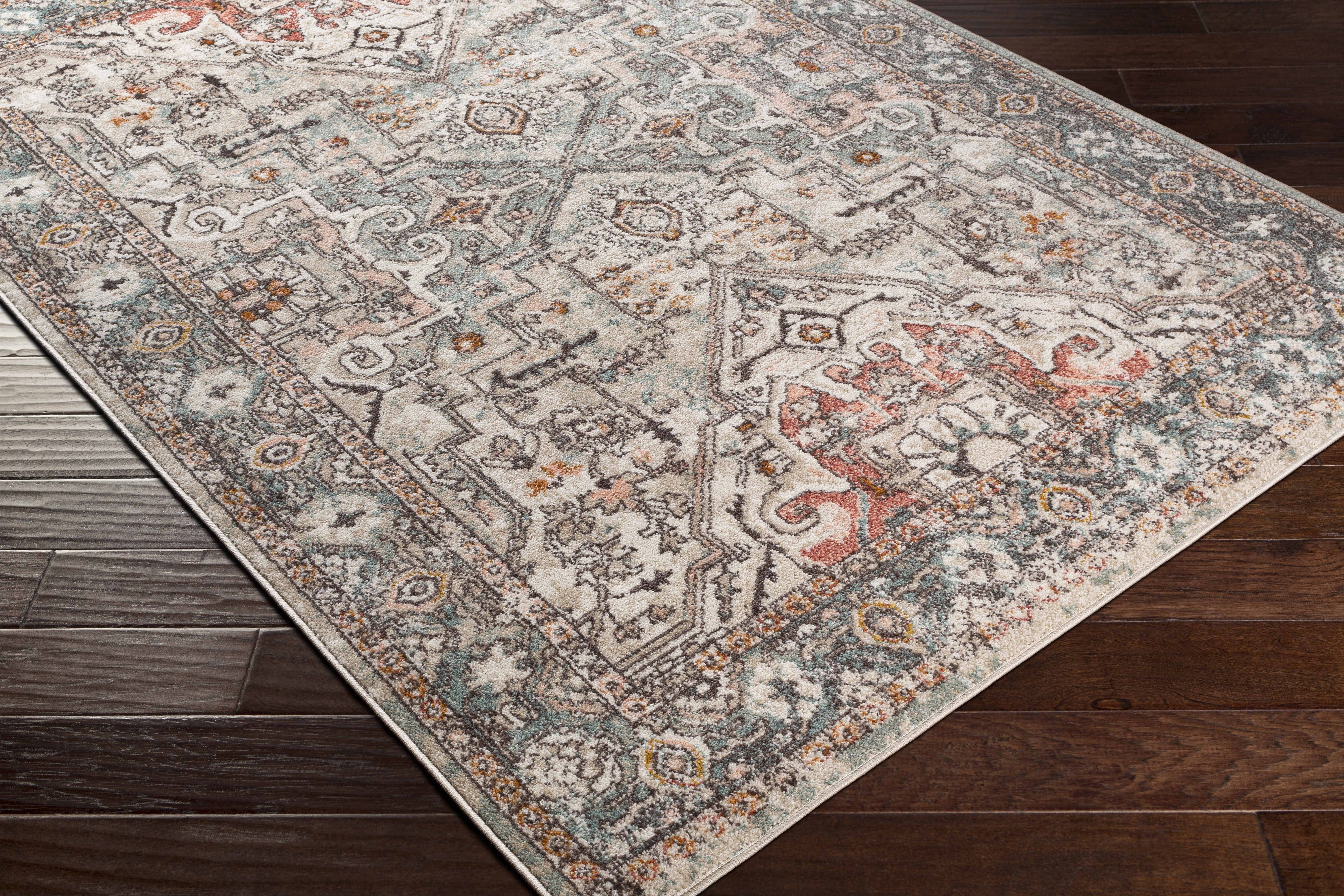 Ankara Beige Indoor 5'3" x 7' Machine Woven Rug - Image 5