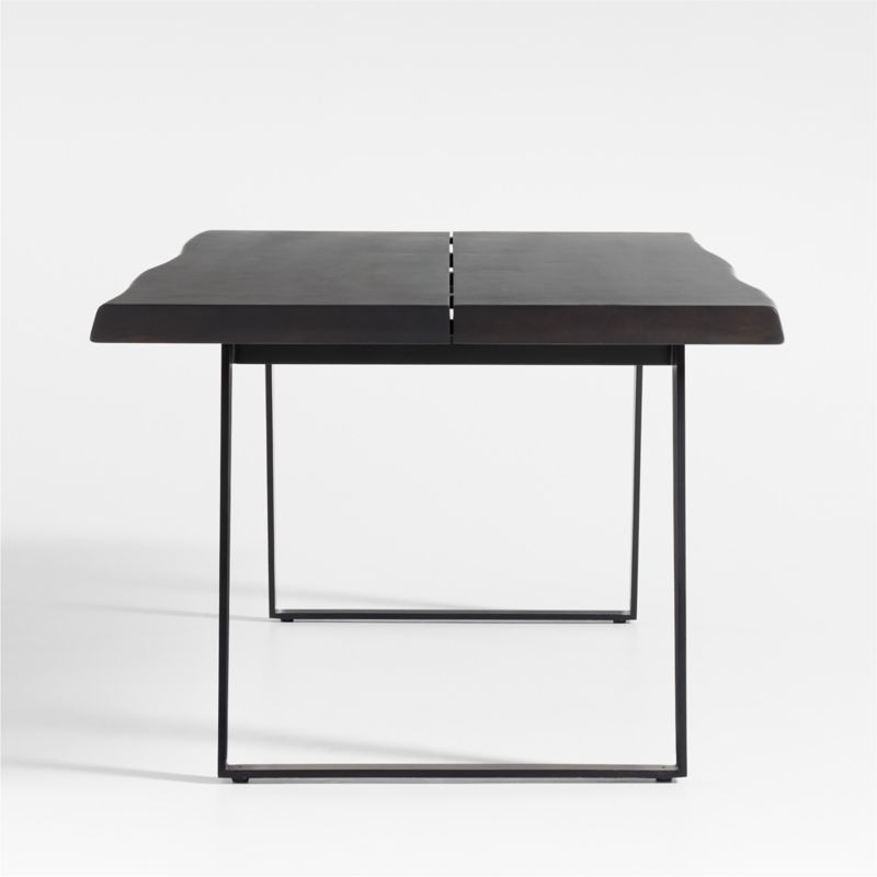 Yukon 80" Black-Brown Live Edge Wood Dining Table - Image 2