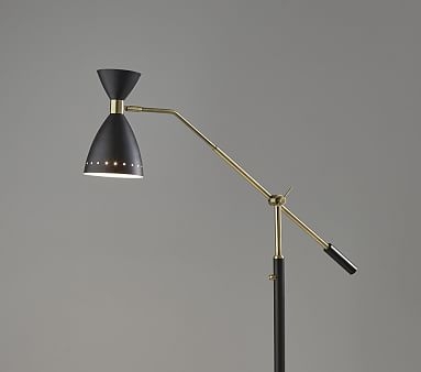 Elias Adjustable Floor Lamp, Black - Image 3