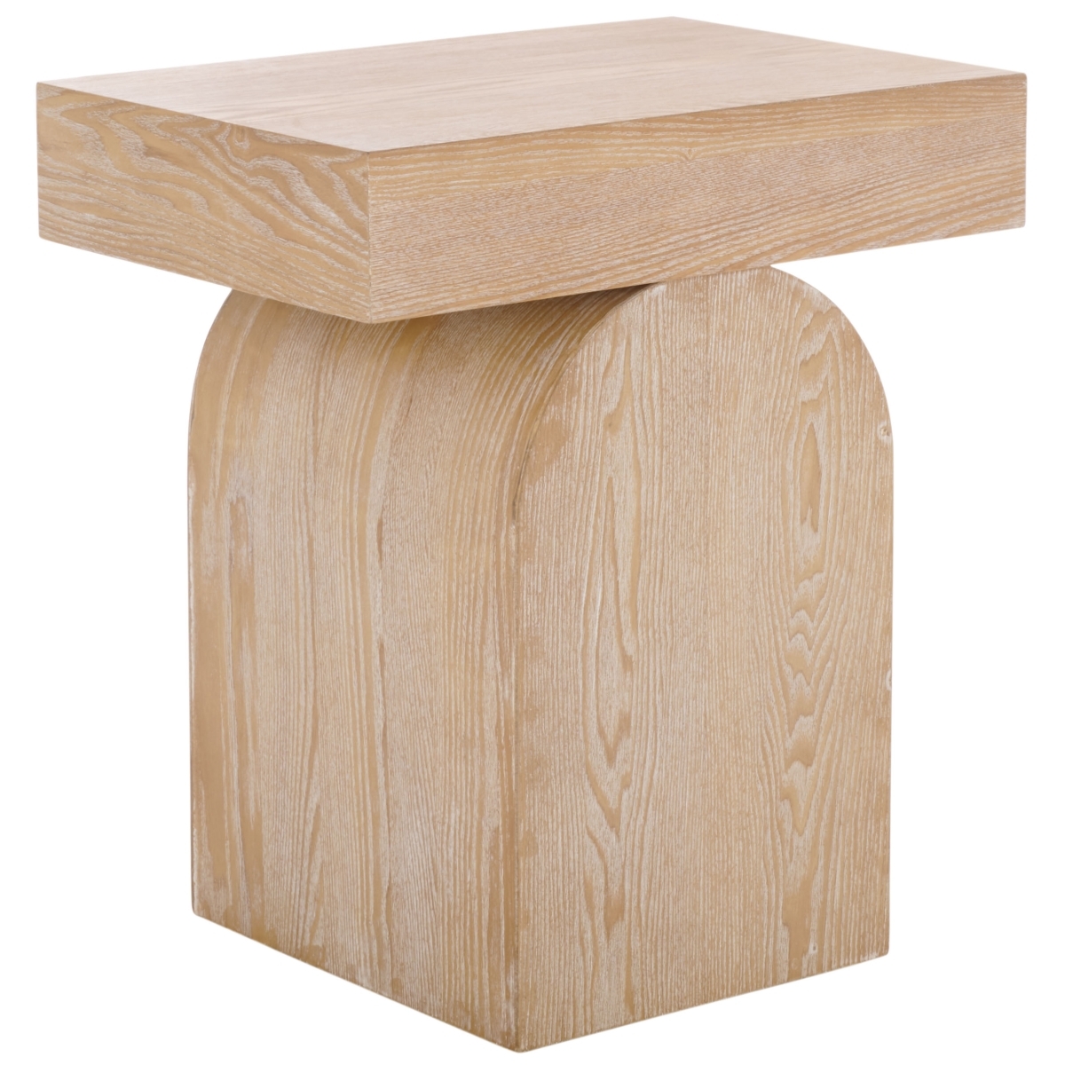 Baraki End Table - Bleached White - Safavieh - Image 3