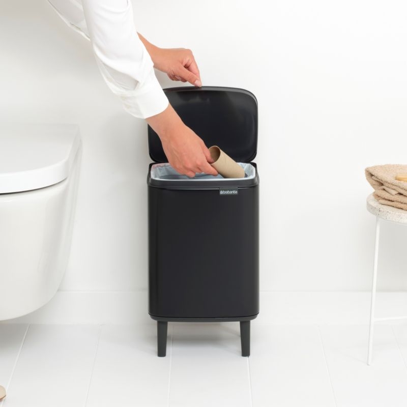 Brabantia Bo Hi Trash Can, Matte Black, 1.8 Gallon - Image 3