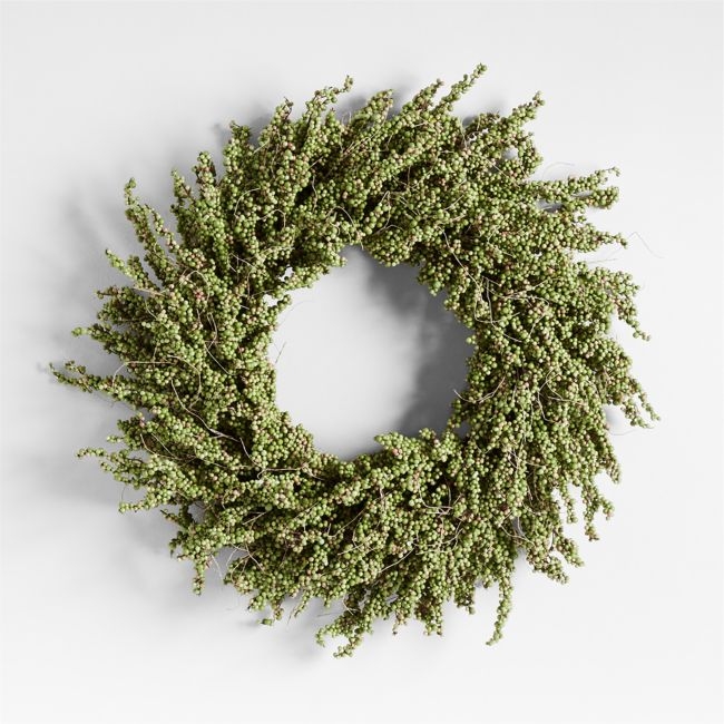Faux Green Mini Berry Wreath 32" - Image 0