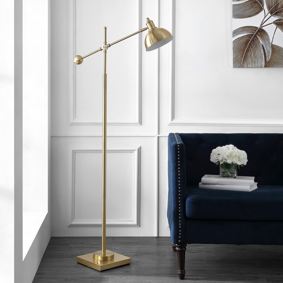 Dagen Floor Lamp - Brass - Safavieh - Image 2