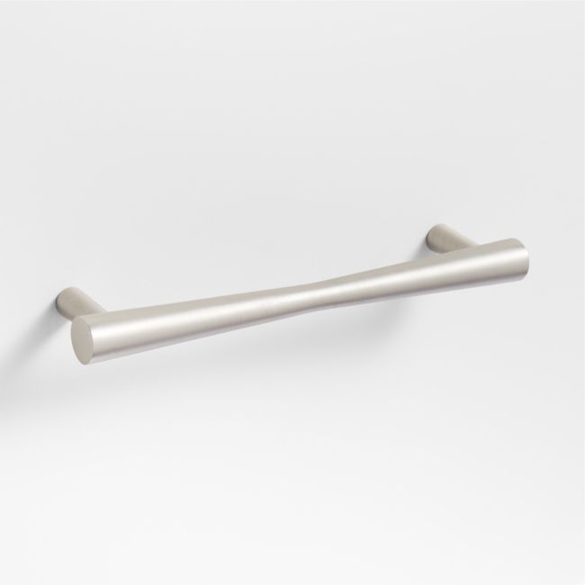 Tapered 6" Brushed Nickel Cabinet Drawer Bar Pull - Image 0
