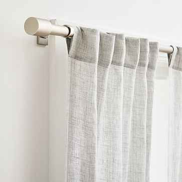 Solid European Flax Linen Curtain, Frost Gray, 48"x96", Set of 2 - Image 2