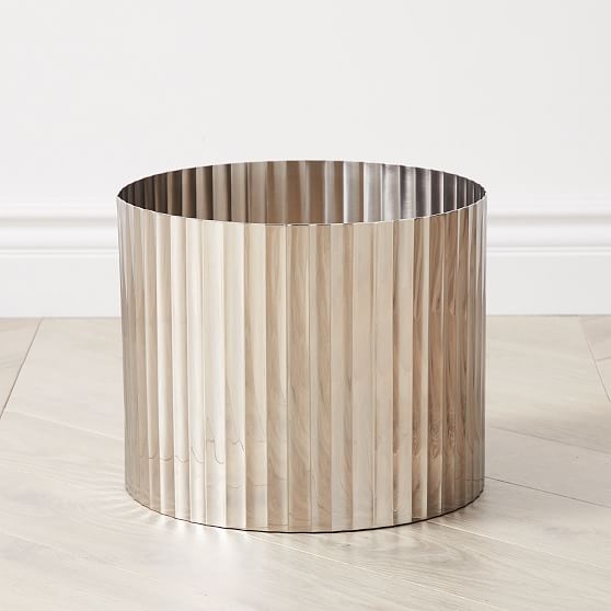 Pure Foundations Metal Planters, Large Vessels, Polished Nickel - Image 0