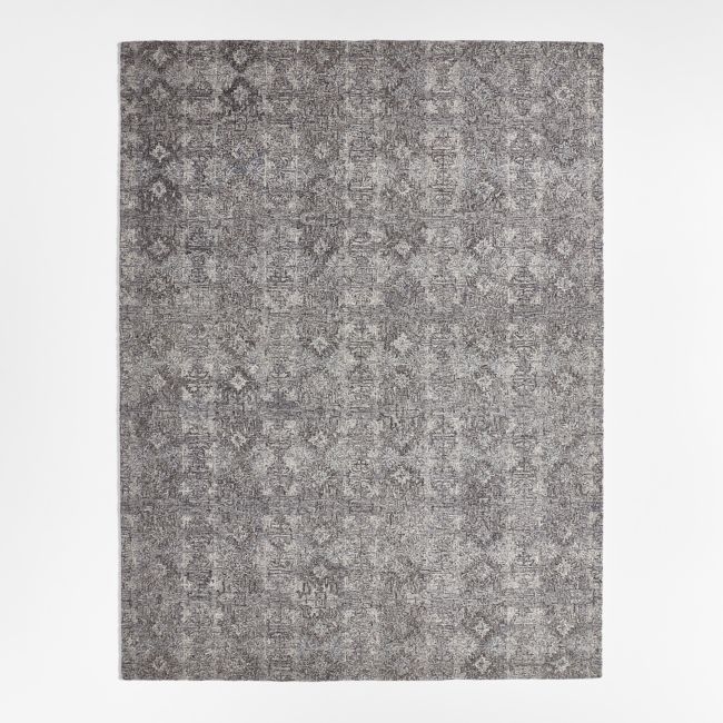 Alvarez Wool Hand-Tufted Black Area Rug 6'x9' - Image 0