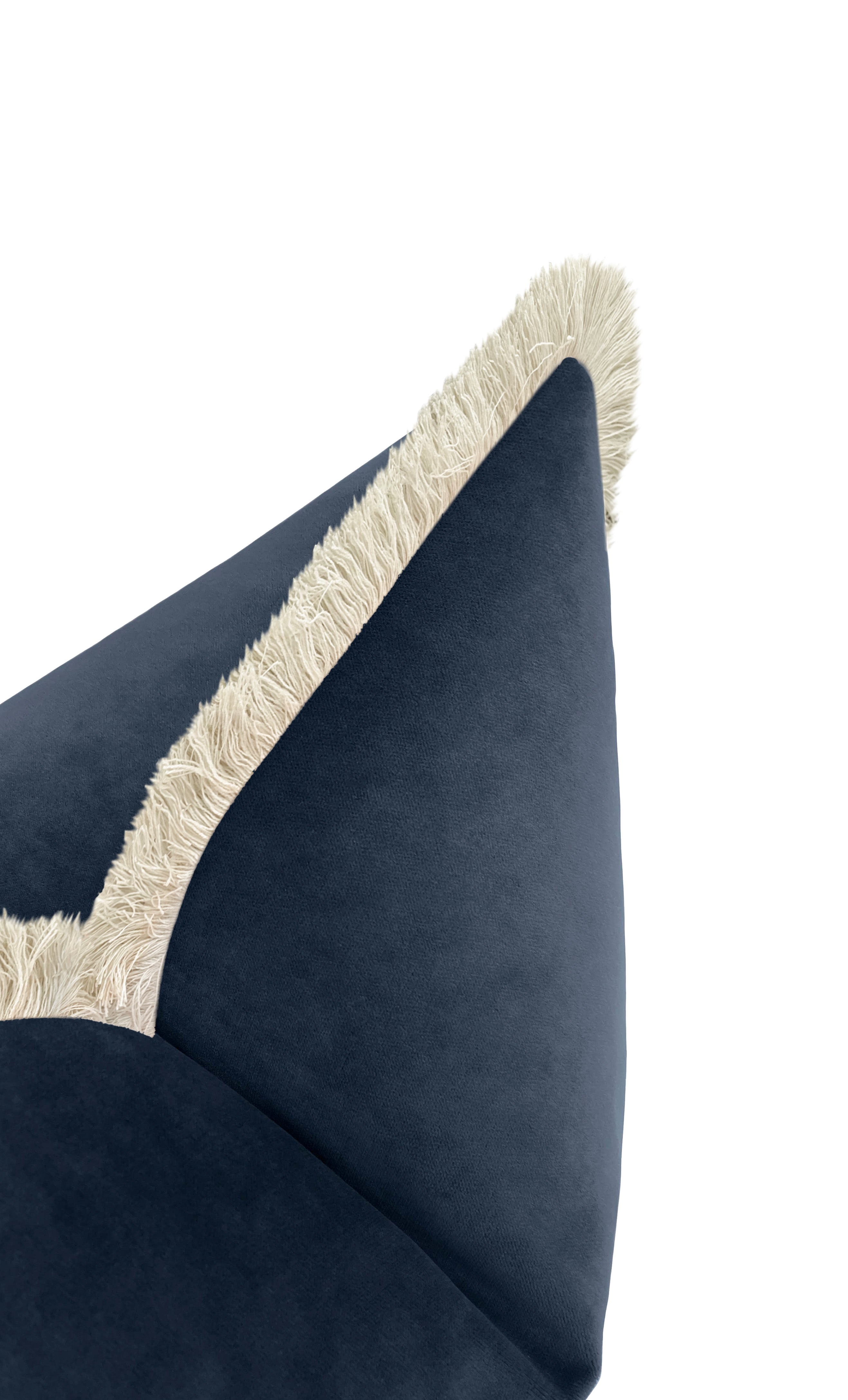 SOCIETY VELVET // PRUSSIAN BLUE - 20” X 26” STANDARD SHAM / Knife Edge - Image 4