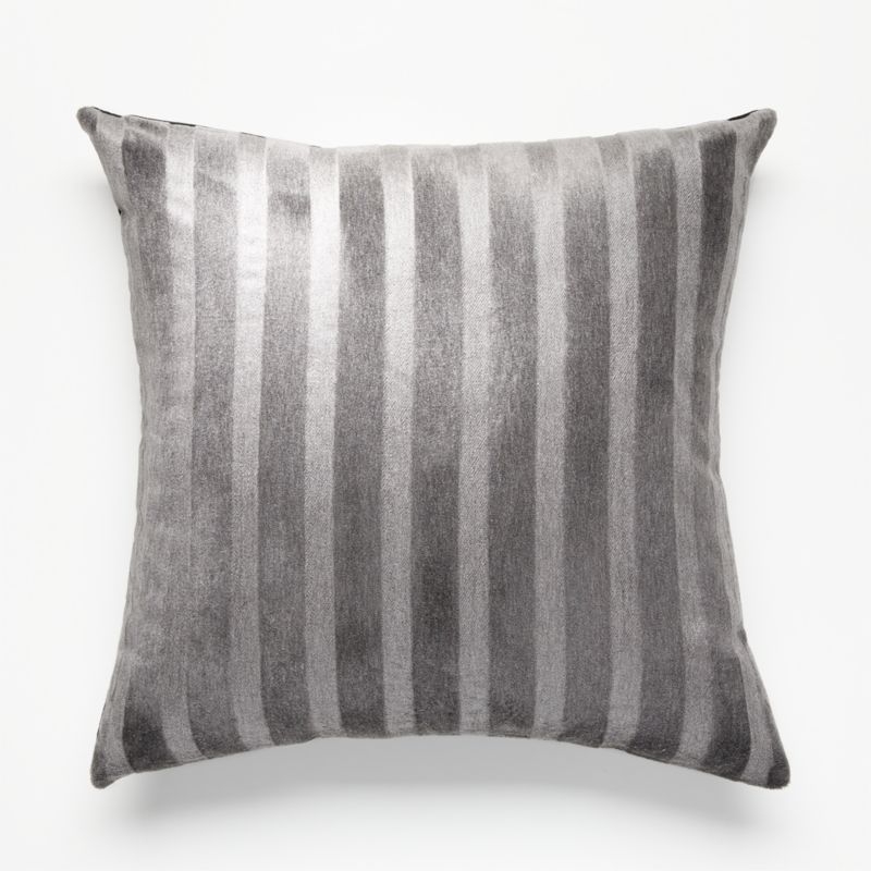 20" Rivata Grey Pillow with Feather-Down Insert - Image 1