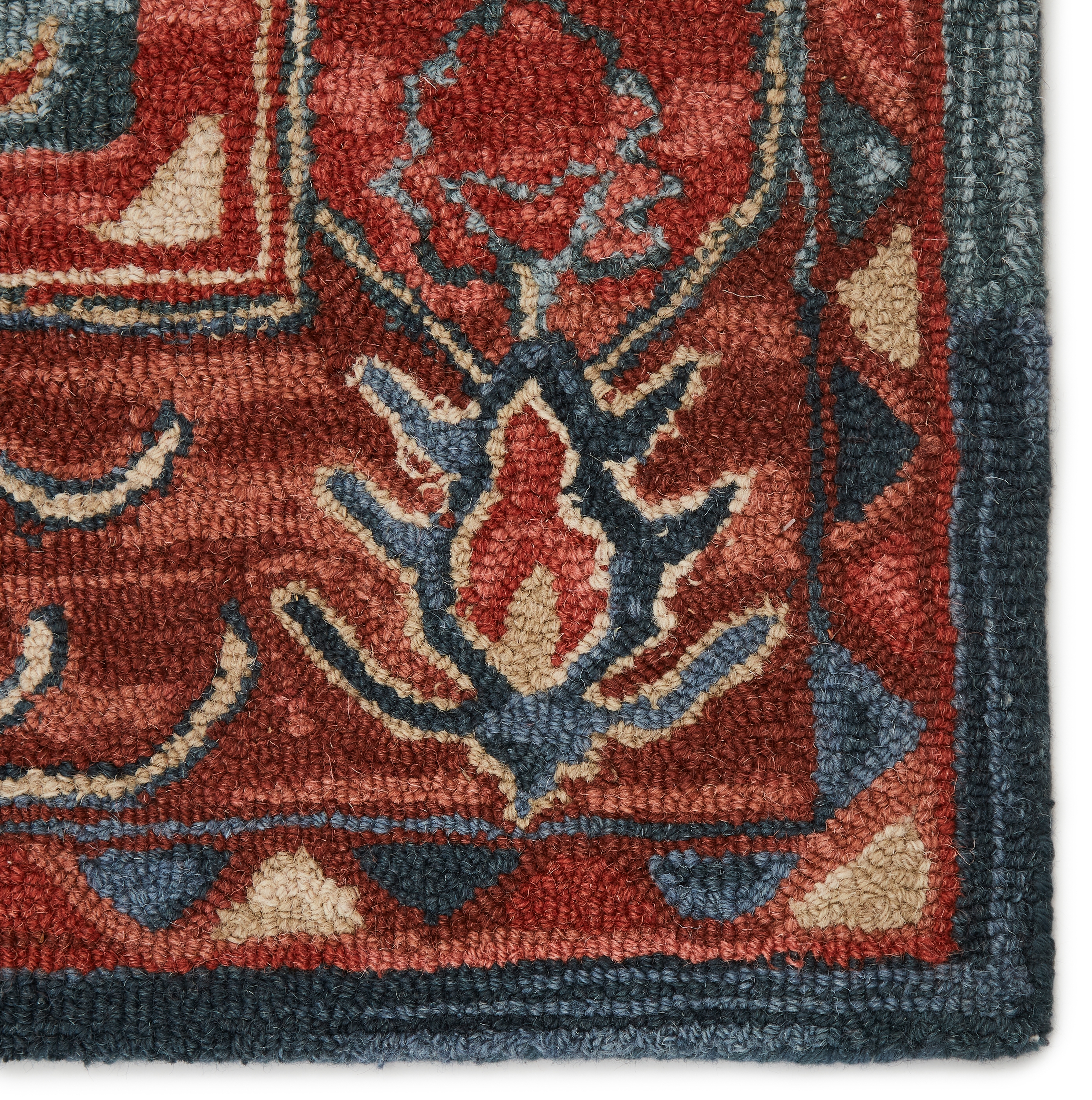 Vibe by Cinnabar Handmade Medallion Red/ Blue Area Rug (8'X10') - Image 3