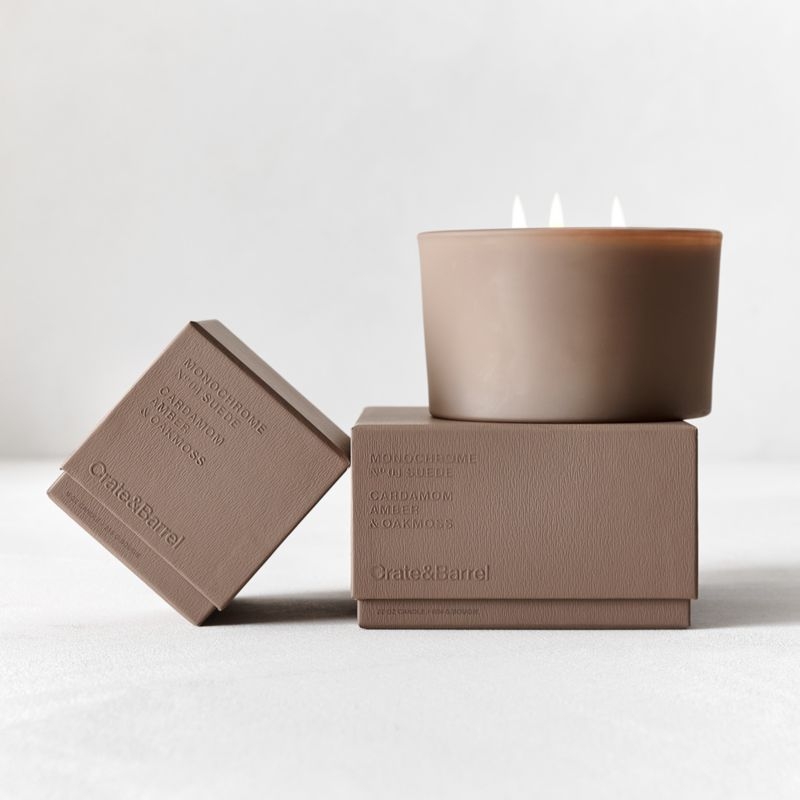 Monochrome No. 4 Suede 1-Wick Scented Candle - Cardamom, Amber and Oakmoss - Image 2