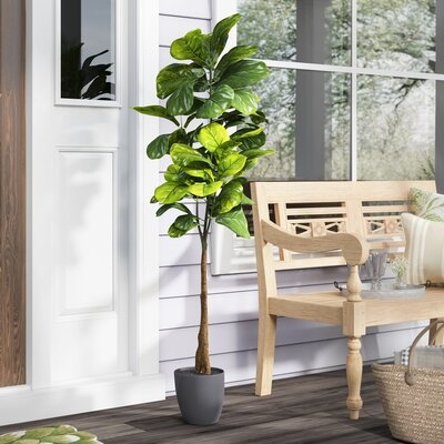 Artificial Fiddle Leaf Fig Tree in Pot - Image 0