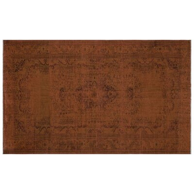 One-of-a-Kind Dorlean Hand-Knotted 1960s Turkish Brown 6'1" x 10'2" Area Rug - Image 0