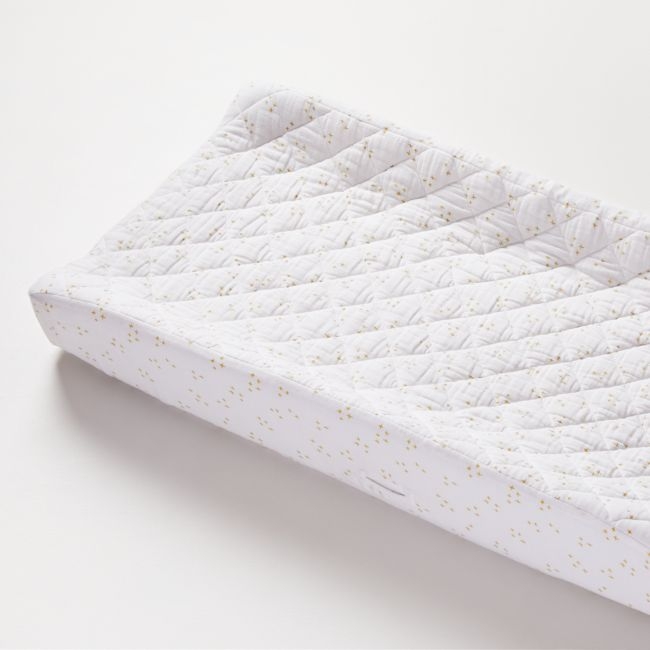 Organic White Muslin Changing Pad Cover - Image 0