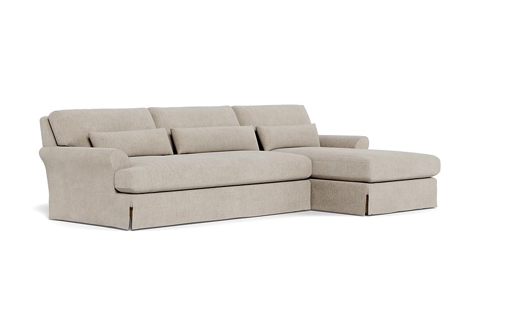 Maxwell Slipcovered Sectional Sofa with Right Chaise by Apartment Therapy - Image 1