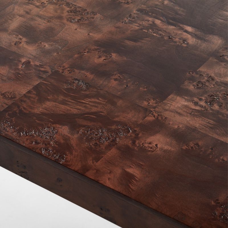 Aqua Virgo 72" Rectangular Dark Burl Wood Dining Table - Image 4