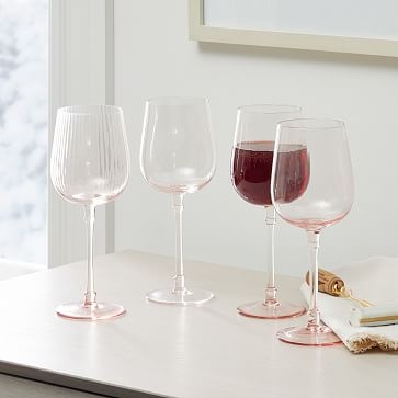 Esme Fluted Glassware, Red Wine, Set of 4, Clear - Image 2