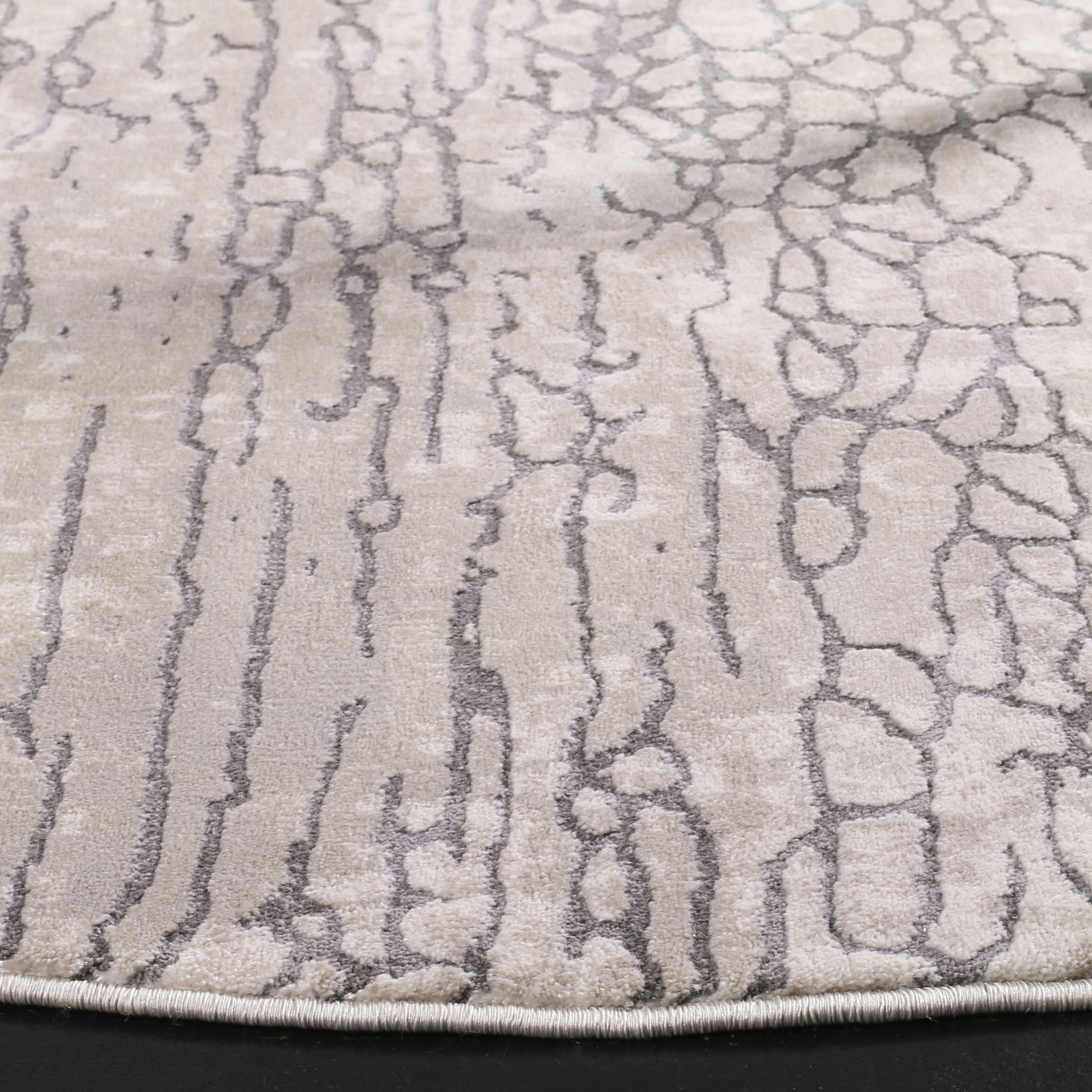 Arlo Home Woven Area Rug, MDW170B, Beige,  6' 7" X 6' 7" Round - Image 2