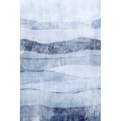 White Out In Blue II Print On Canvas - Image 0