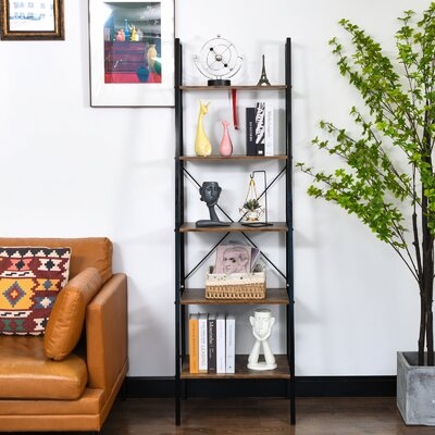 5-tier Industrial Ladder Shelf, Bookcase, Storage Unit - Image 0