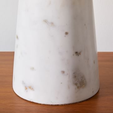 Foundational Marble Table Lamps, 17", White, Set of 2 - Image 3