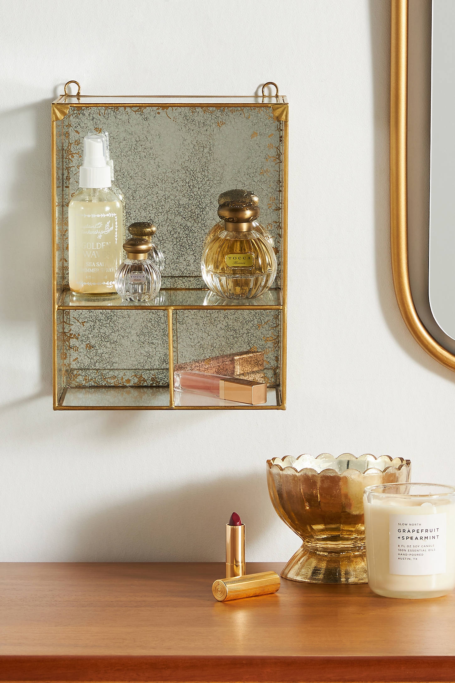 Matilda Mirrored Cabinet By Anthropologie in Brown - Image 0