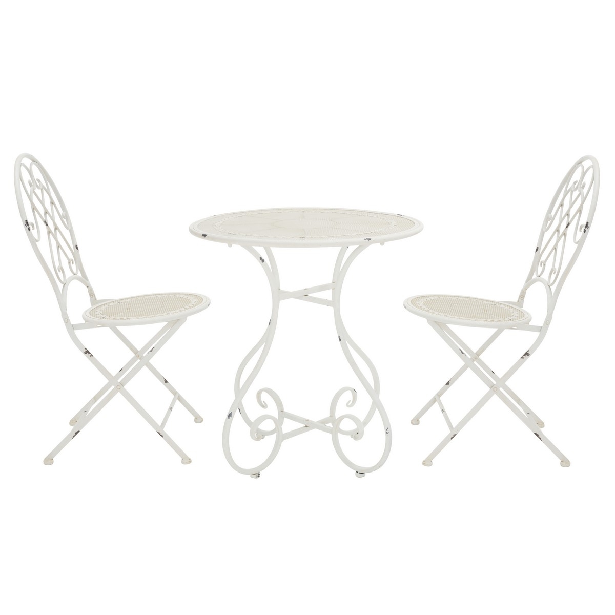 Adriel 3 Pc Bistro Set - Antique White - Safavieh - Image 7