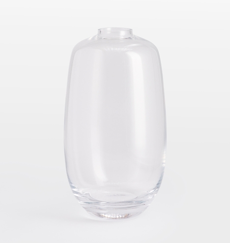 Audrey Tall Oval Clear Glass Vase - Image 0