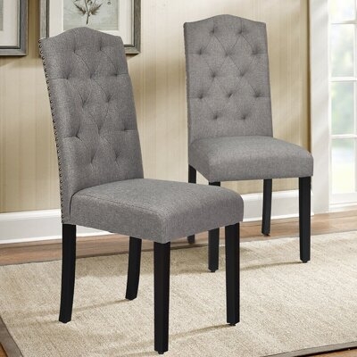 Set Of 2 Tufted Upholstered Dining Chair - Image 0
