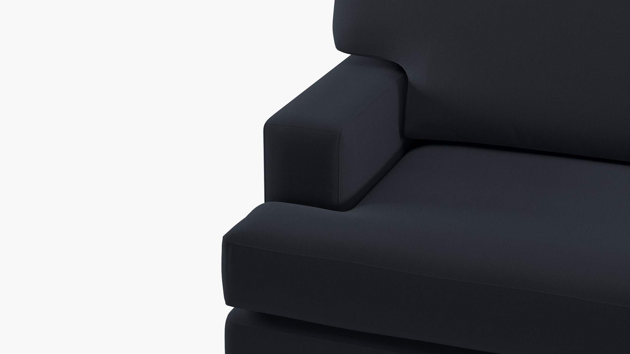Classic Sofa, Navy Everyday Linen, Black - Image 5