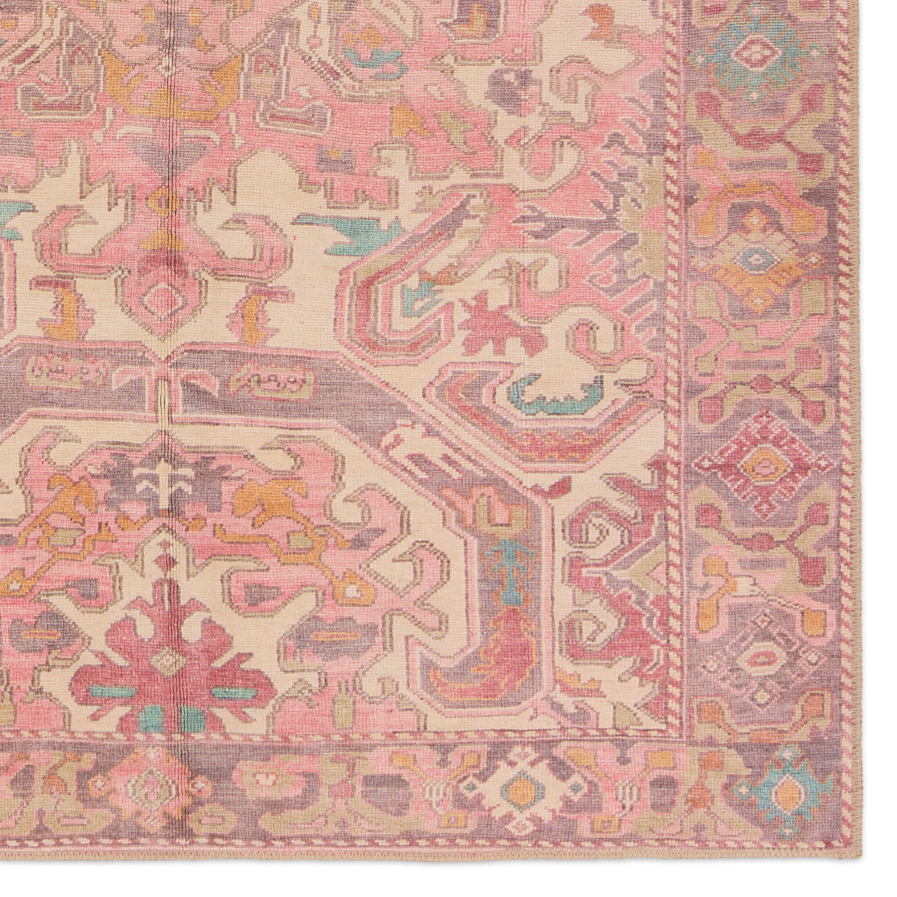 Vibe by Elanor Medallion Pink/Purple Area Rug (4'X6') - Image 3