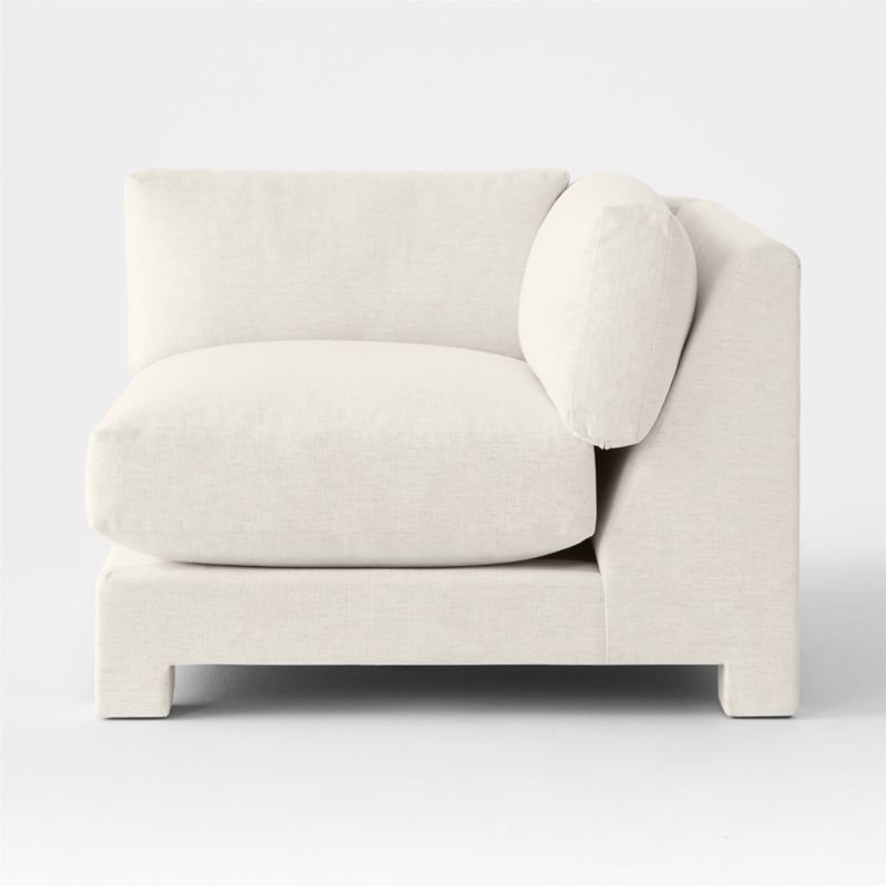 Marguerite White Performance Fabric Corner Chair - Image 1
