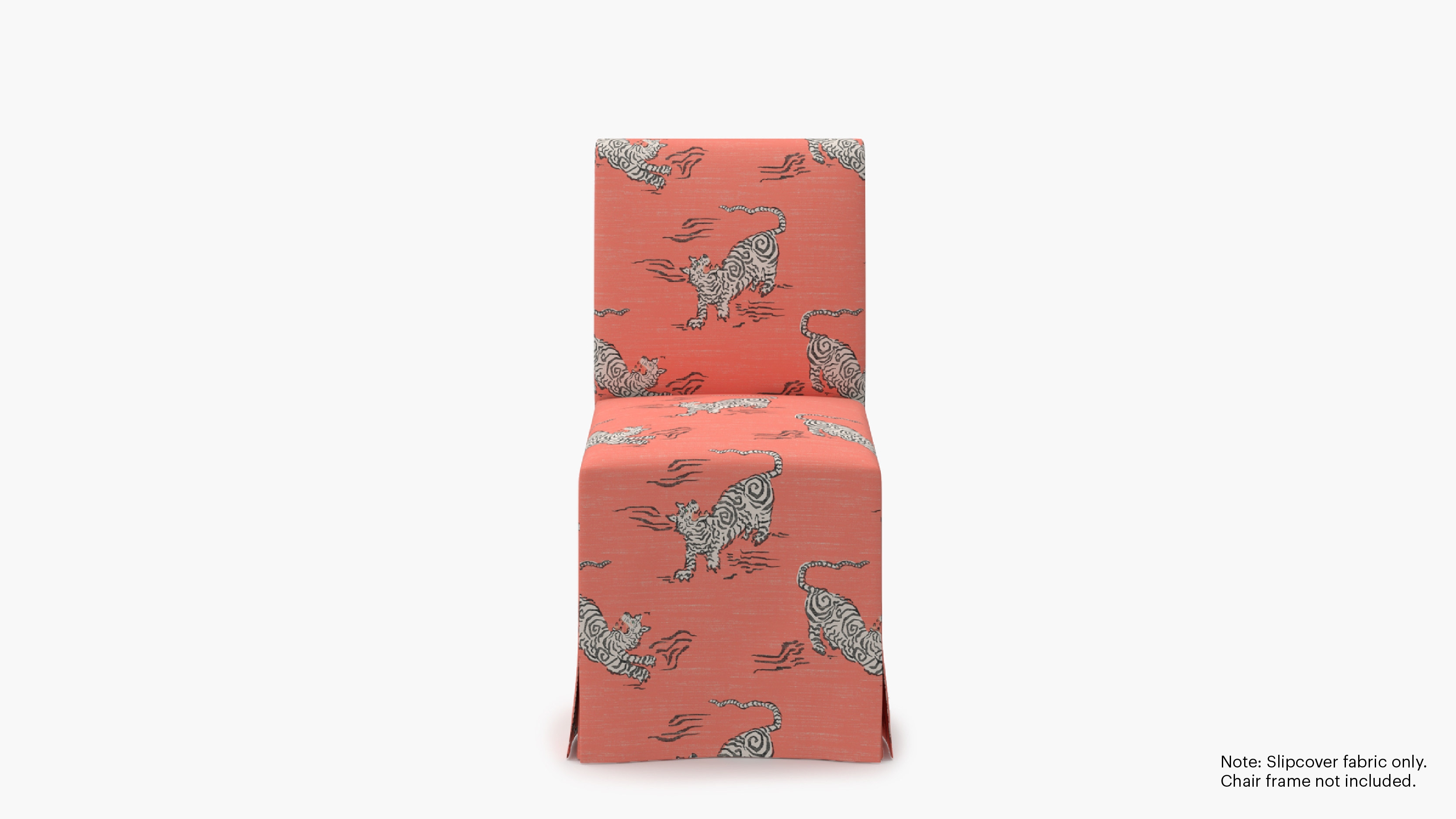 Slipcovered Signature Dining Chair - Cover Only, Coral Tigresse - Image 0