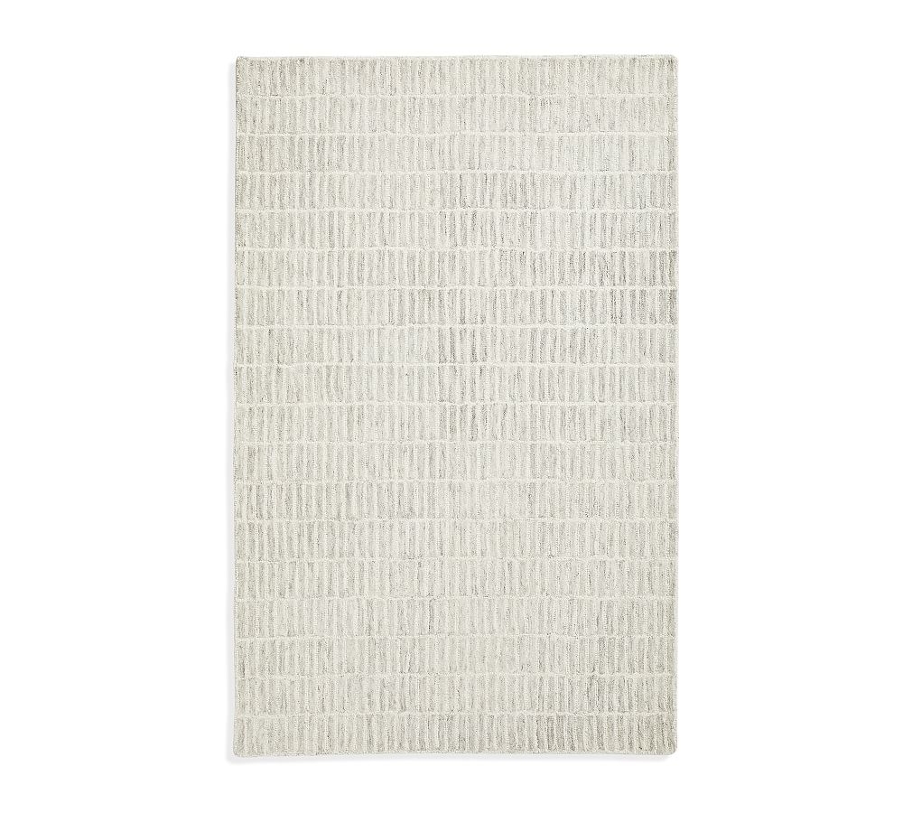 Capitola Hand Tufted Wool Rug , 5 x 8', Gray - Image 0