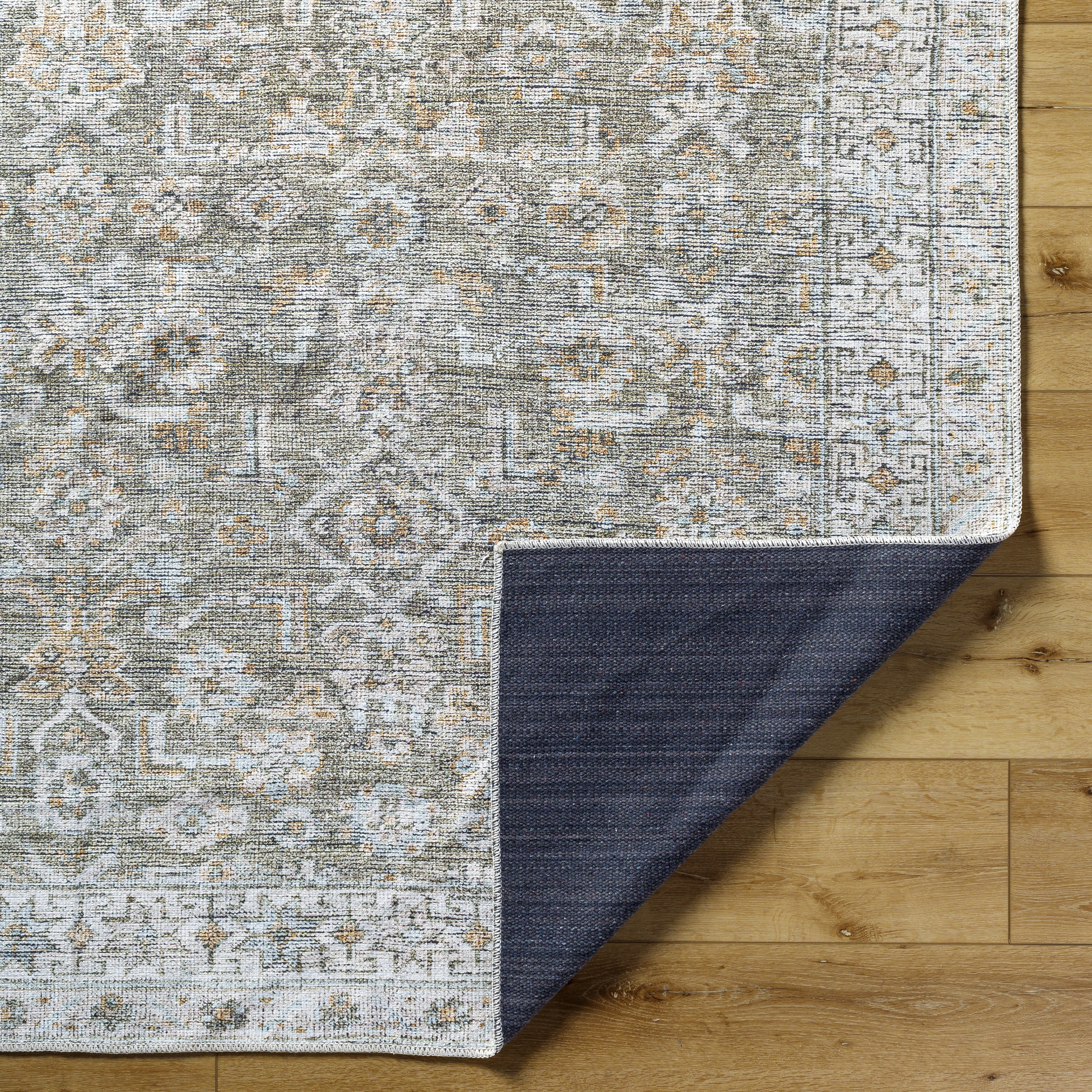 Darling Green Indoor 5'3" x 7' Machine Woven Rug - Image 4