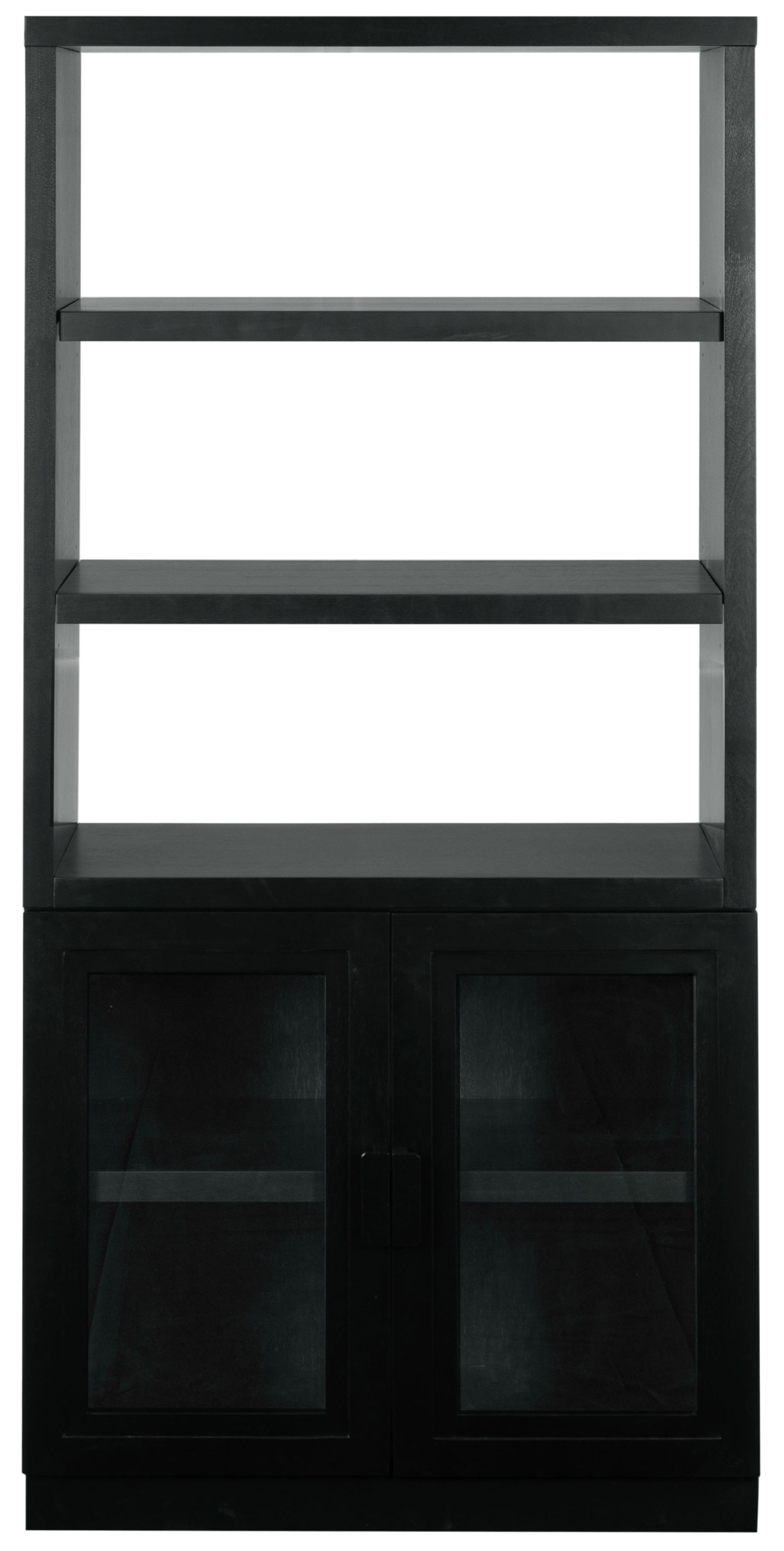 Roades Glass Cabinet Bookcase - Black - Image 0