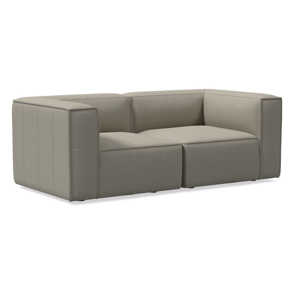 Remi 72" Modular Sofa, Vegan Leather, Snow - Image 0