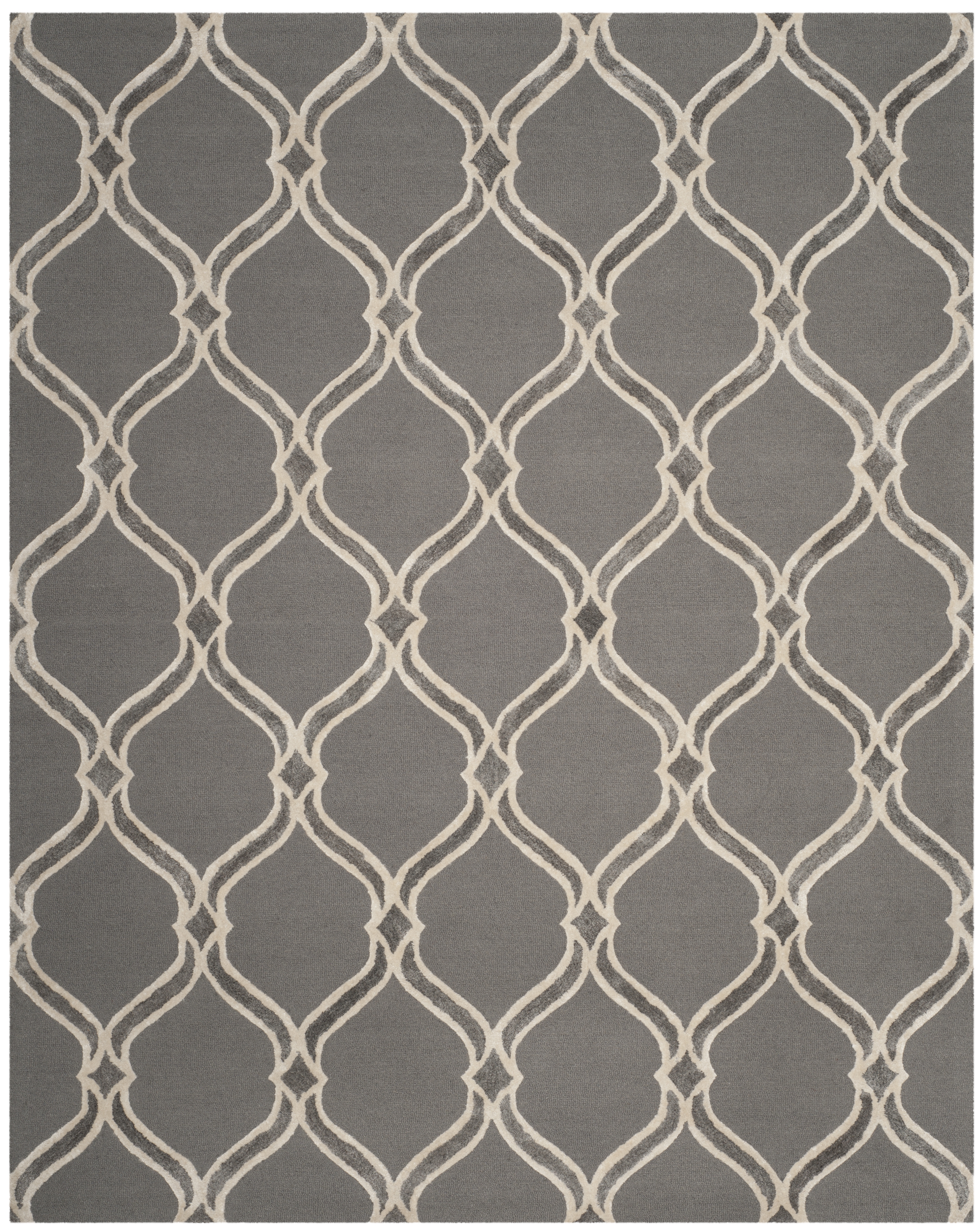 Arlo Home Hand Tufted Area Rug, MNH540A, Dark Grey/Ivory,  8' X 10' - Image 0