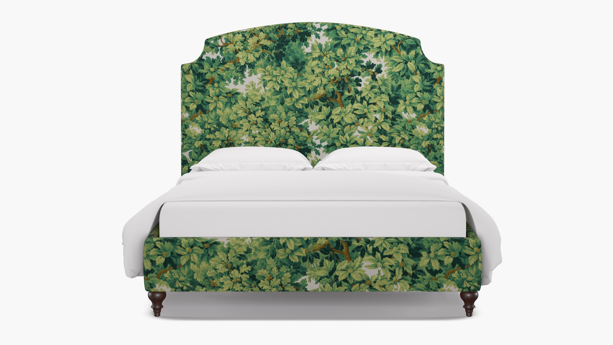 Cove Bed, Verdure Bois De Chene, Espresso Traditional Turned Leg, Queen - Image 0