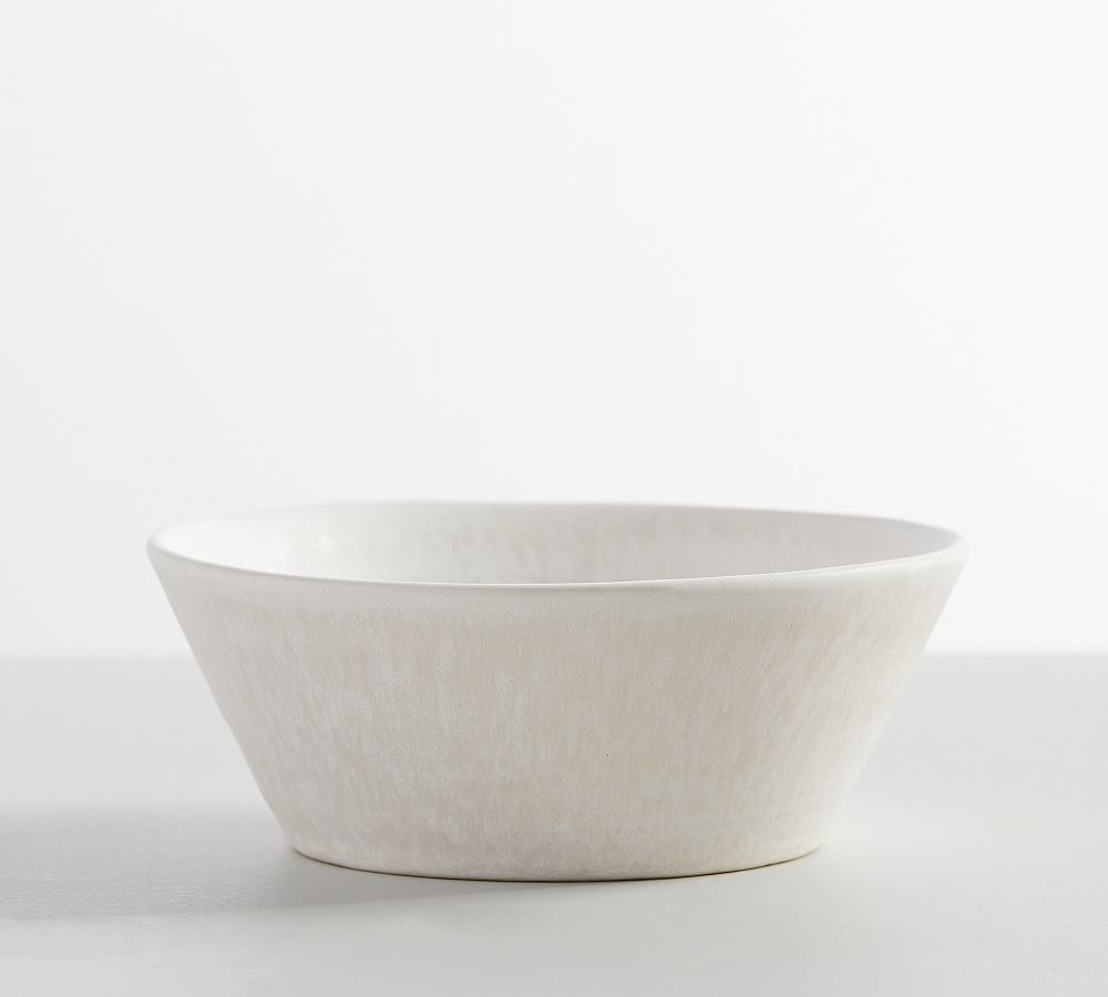 Larkin Reactive Glaze Stoneware Cereal Bowls, Set of 4 - Shell White - Image 0