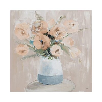Neutral Peonies by Lanie Loreth - Wrapped Canvas Print - Image 0