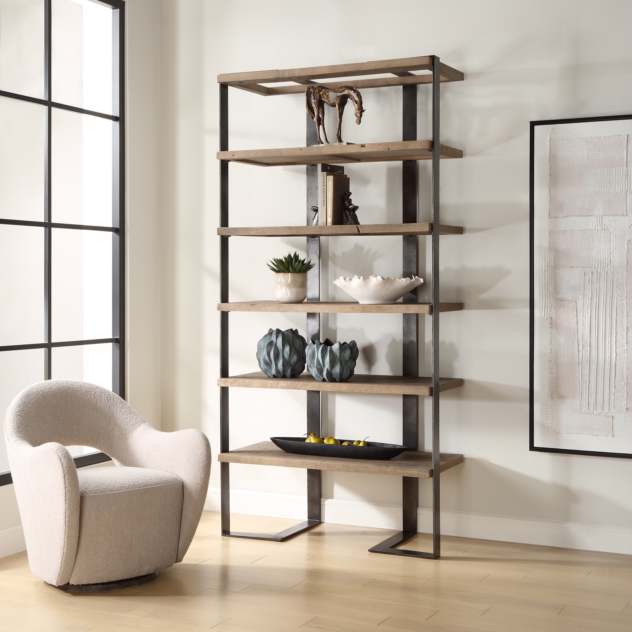 Felix Reclaimed Oak Etagere - Image 2