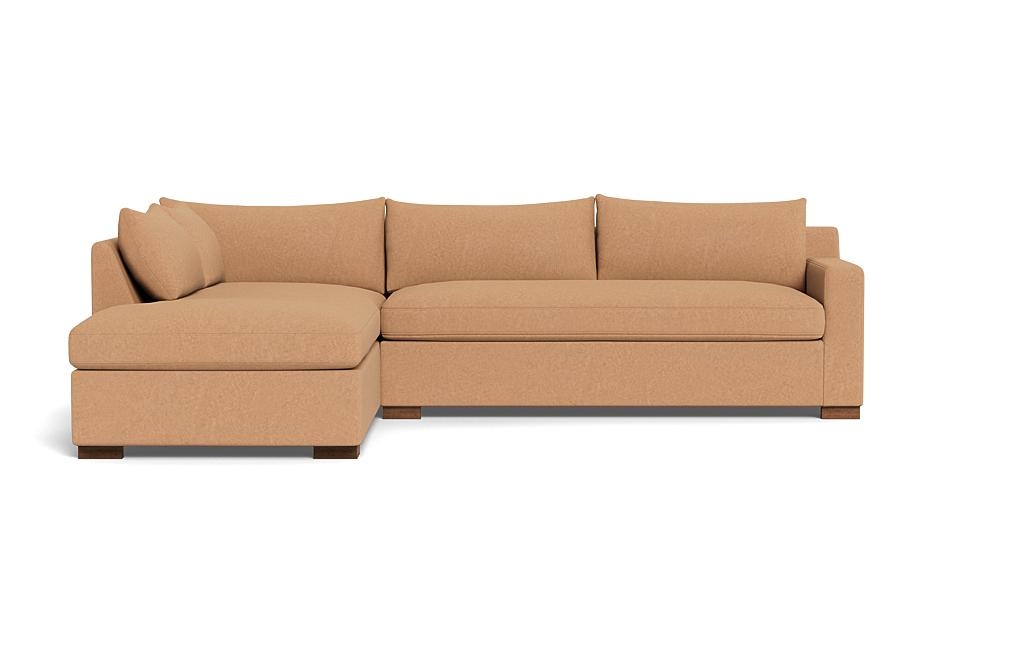 Sloan Leather Left Bumper Sleeper Sectional - Image 0