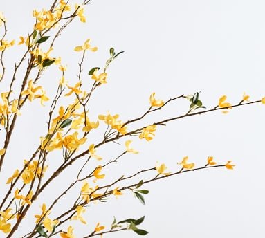 Faux Forsythia Branch, Yellow, 48"H - Image 1