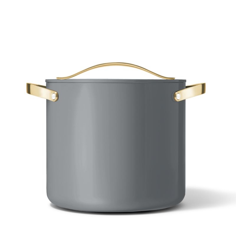 Caraway ® Cookware Plus Graphite and Gold Cookware 12-Qt. Stockpot with Lid - Image 2