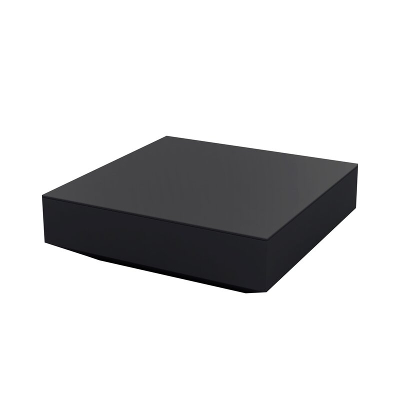 Vondom Vela Plastic Coffee Table Color: Black, Table Size: 39.75" W x 39.75" L x 11.75" H - Image 0