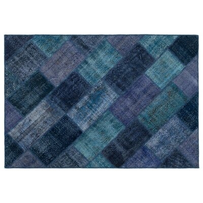One-of-a-Kind Clayburgh Hand-Knotted 1960s Blue/Purple 5'3" x 7'6" Area Rug - Image 0