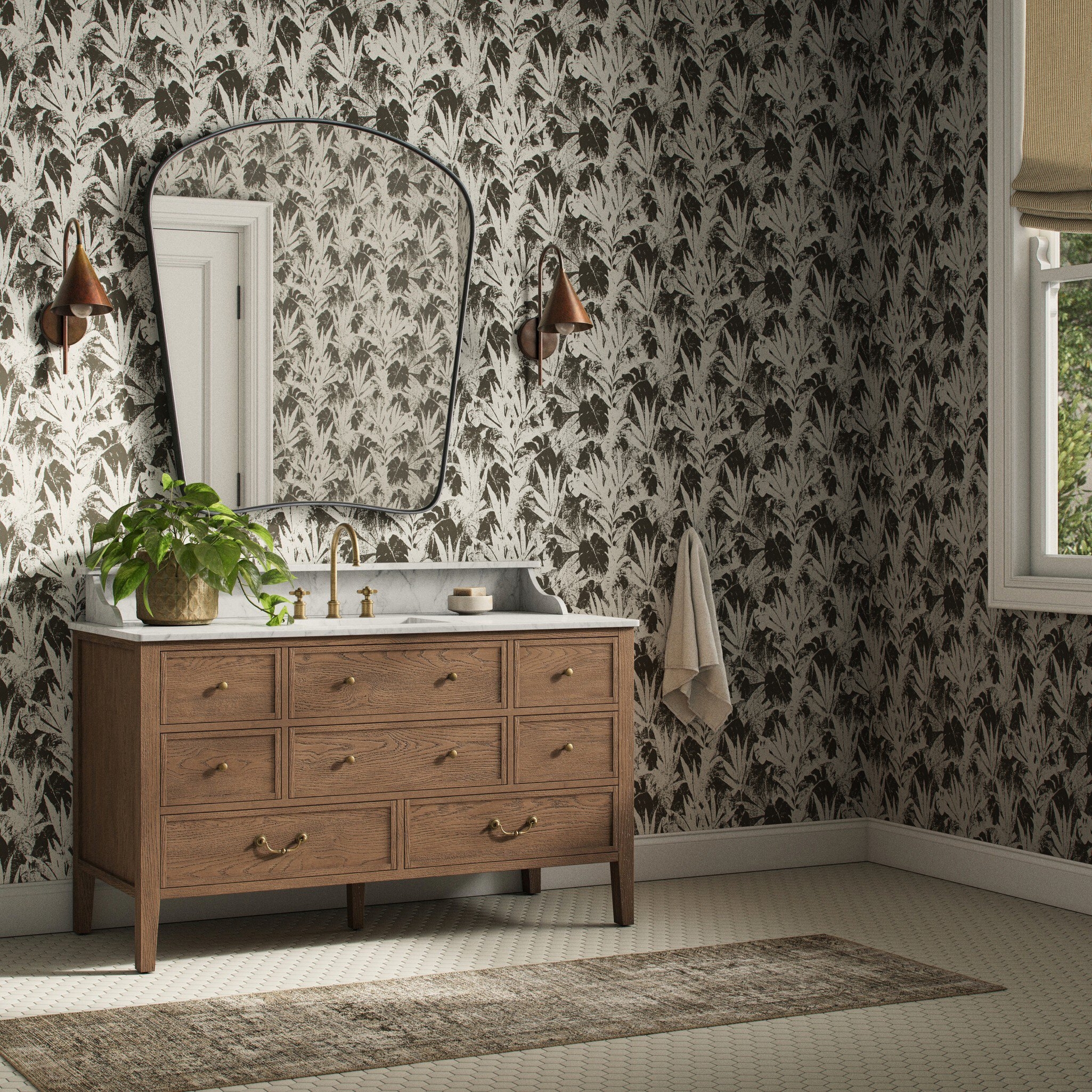 Tropic Paradise Wallpaper by Getty Images - Tropic Paradise Olive I - Image 1