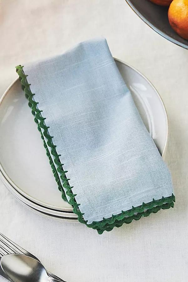 Ric Rac Cotton Napkin Set, Set of 4 - Image 0