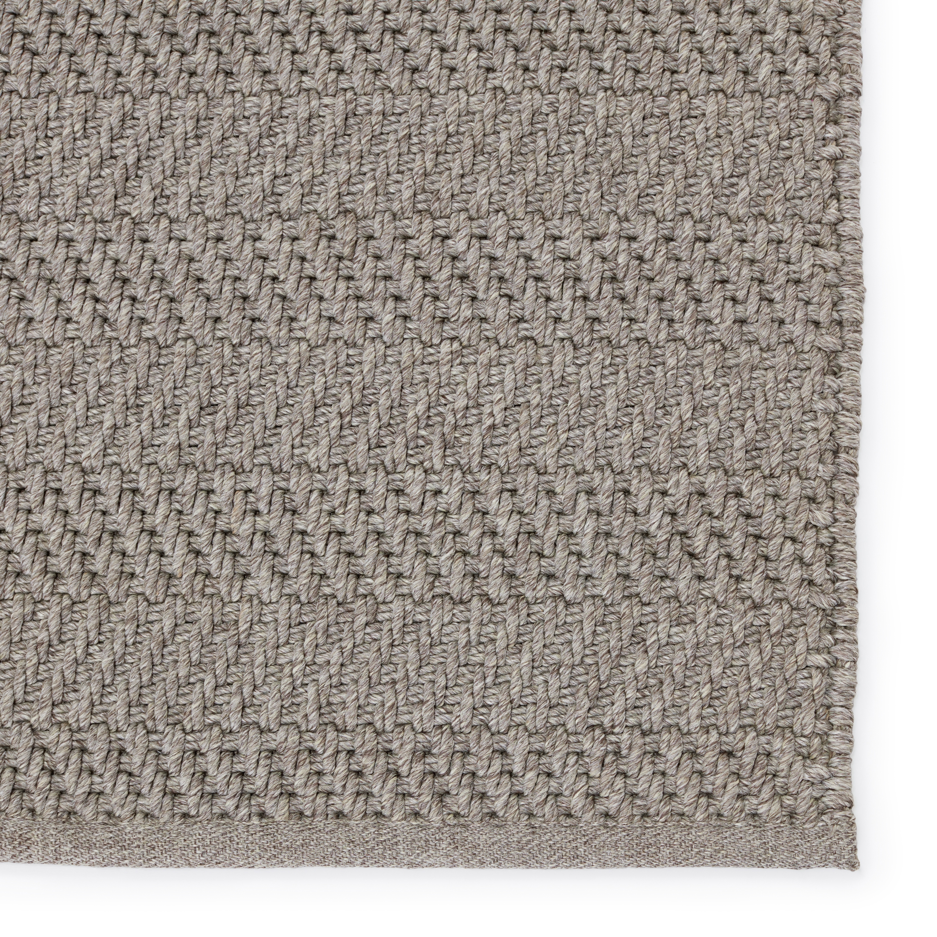 Saeler Indoor/ Outdoor Striped Gray Area Rug (7'6"X9'6") - Image 3
